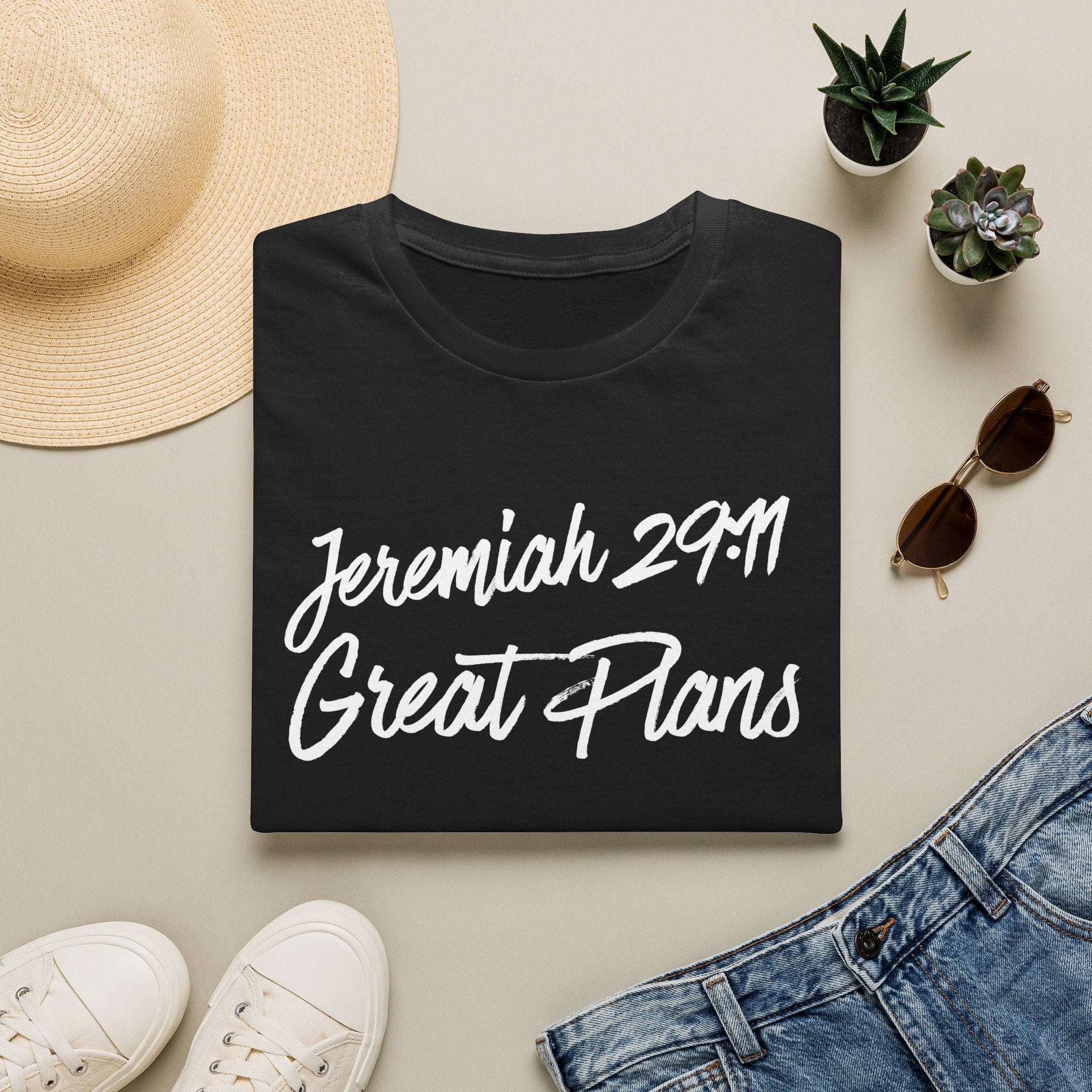 Jeremiah 29:11 White Font T-Shirt